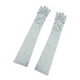 thumbnail image 1 of Unique Bargains Paire de Gants à Doigts Complets Extensibles pour Femmes, Longueur Opéra, 1 of 4
