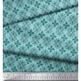 thumbnail image 2 of Soimoi Rayon Crepe Fabric Filigree Damask Decor Fabric Printed Yard 46 Inch Wide, 2 of 3