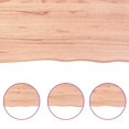 thumbnail image 4 of vidaXL Table Top Light Brown 140x60x(2-4) cm Treated Solid Wood Oak, 4 of 7