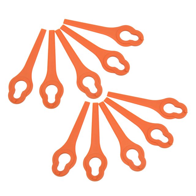 Grass Cutter Tool Blades, Harsh Weather Resistant ABS Lawn Mower Plastic Blade Strong Toughness For Replacement For Garden Orange