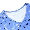 thumbnail image 3 of Yoodem Pyjamas pour Femmes Ensembles de Pj pour Femme Été Col Rond Ensemble Pyjamas Manches Courtes Pantalon Long Ensemble de Pyjama Ensembles de Pyjamas pour Dames Ensembles de Détente pour Femmes Z Bleu P, 3 of 4