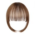 thumbnail image 1 of CHUANK Clip in Bangs Real Human Hair Fake Bangs Clip in Hair Extensions Clip on Bangs for Women Wispy Fringe Bangs Natural Hair Pieces for Daily Wear (Red Brown), 1 of 7