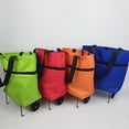 thumbnail image 3 of Air Vacuum Bag 2 Product for Efficient Storage and Transport Accelerateh 2 In 1 Shopping Bag Folding Green Bag Portable Foldable Shopping Cart Trolley Bag With Wheels, 3 of 3