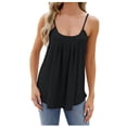 thumbnail image 1 of AherBiu Débardeurs pour Femmes Broderie Illet Camisole Ample Décontractée Fluide Col Rond Bretelles Spaghetti Boho, 1 of 5
