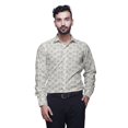 thumbnail image 1 of BESTMAN Printed Formal Shirts For Men Spread Collar Cotton Shirt, 1 of 5