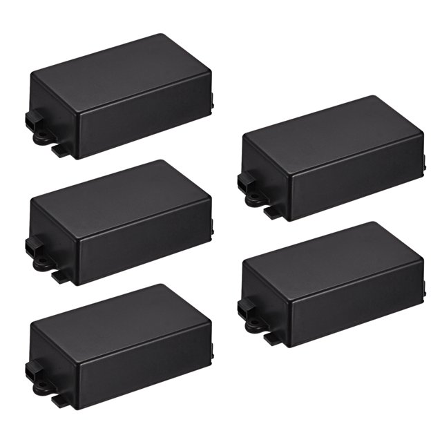 Unique Bargains 5Pcs 65 x 38 x 22mm Electronical Plastic DIY Junction Box Enclosure Case Black