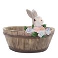thumbnail image 1 of CAROOTU Miniature Résine de Style Rural Plantation Pot avec Mignon Dessin Animé Animal Succulent Pot de Fleurs Micro, 1 of 7
