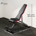 thumbnail image 3 of Soozier Banc d'Entraînement Réglable avec Extension de Jambe et Coussinet Preacher, 3 of 10