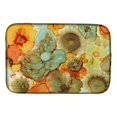 thumbnail image 1 of Carolines Treasures 8959DDM Abstract Flowers Teal & orange Dish Drying Mat, 1 of 4