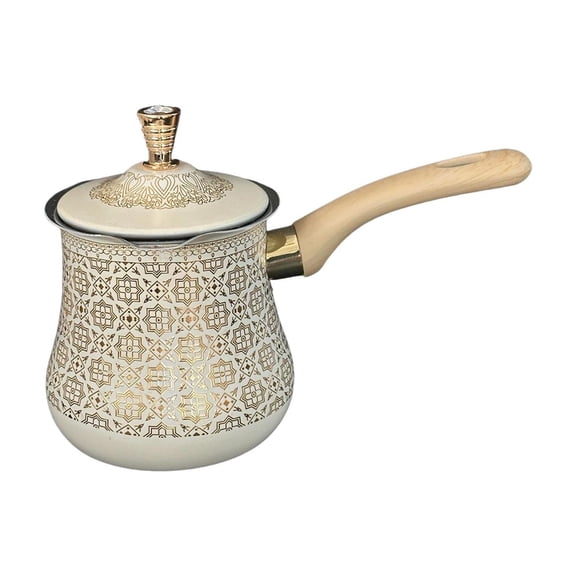 simhoa Cafetière Arabe avec Bec Verseur Poignée Résistante à la Chaleur Érable Multifonction 900 ml