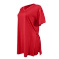 thumbnail image 3 of Pxiakgy Ensemble Deux Pièces pour Femmes Manches Courtes Décontracté Basique Shorts Rouge + S, 3 of 5