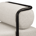 thumbnail image 3 of Bouclair Oatmeal Fabric and Black Metal Bench, 3 of 7