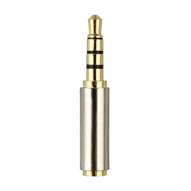 DPTALR 3.5mm Male To 2.5mm Female Stereo Audio Headphone Jack Adapter Converter with gold-plated connectors for optimal signal transfer. This headphone accessory converts a 3.5mm stereo audio jack to a 2.5mm jack, enabling compatibility with headphones and audio cables. The compact cylindrical design and metallic finish ensure durability and ease of use.