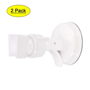 Unique Bargains Shower Head Holder, Adjustable Suction Cup Wall Mount Handheld Shower Bracket 105mm White 2Pcs