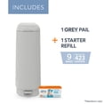thumbnail image 2 of Diaper Genie Signature Diaper Pail, Gray, Foot Pedal, Odour Control, 2 of 12