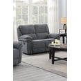 thumbnail image 1 of K-Living Neal Linen Blend Manual-Reclining Loveseat in Grey Linen Fabric, 1 of 2