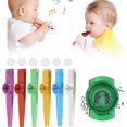 thumbnail image 2 of Metal Kazu Flute Instrument - for Adult Beginners and Children, Easy Play Humming Musical Toy, Perfect for Singing, Fun, and Sound Amplification with Multiple Colors 6 Kazoos, 6 Membranes, 2 of 7