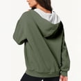 thumbnail image 4 of Timegard Vestes à Capuche Zippées pour Femmes Manches Longues Chandails en Molleton Décontractés Mode Automne avec Poches, 4 of 7