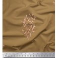 thumbnail image 1 of Soimoi Brown polyester Crepe Fabric Artistic Leaves Print Sewing Fabric Yard 52 Inch Wide, 1 of 3