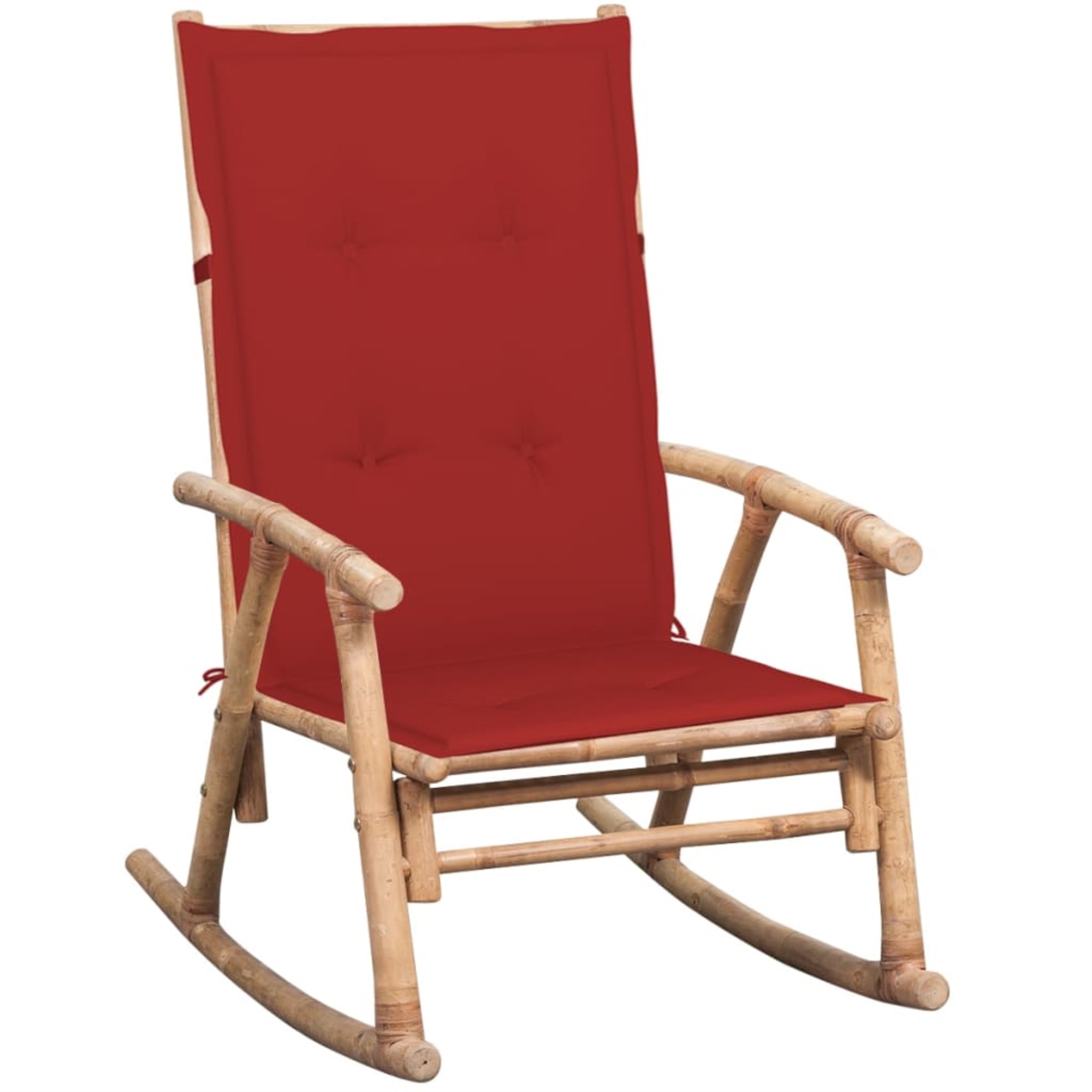 vidaXL Chaise Berçante avec Coussin en Bambou
