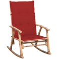 thumbnail image 1 of vidaXL Rocking Chair with cushion Bamboo, 1 of 5