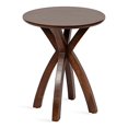 thumbnail image 2 of Kate and Laurel Soleyn Round Wood Side Table, 20x20x25, Walnut Brown, 2 of 10