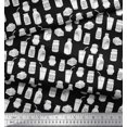 thumbnail image 2 of Soimoi Black polyester Crepe Fabric Jar & Bottle Kitchen Decor Fabric Printed Yard 42 Inch Wide, 2 of 3