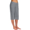 thumbnail image 1 of Timegard Womens Plus Size Pants Cotton Linen Elastic Waisted Drawstring Casual Trousers with Pockets, 1 of 6
