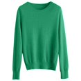thumbnail image 3 of SHIXIAOO Chandail à Col Rond pour Femme, Chandail, Couleur Unie, Manches Longues, Robe Chandail Raglan, Chandail à Quart de Glissière, Chandail, 3 of 3