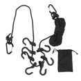 thumbnail image 2 of Windproof Laundry Clothesline Portable 5m Long Outdoor Hanging Rope with 7 Hooks for Laundry Camping Hanging Lights, 2 of 7