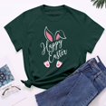 thumbnail image 4 of EGNMCR Chemise de Pâques Manches Courtes pour Femmes Imprimé de Pâques T-shirt Col Rond Mode et Confortable Haut Manches Courtes Col Rond T-Shirts pour Femmes, 4 of 7