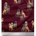 thumbnail image 1 of Soimoi Poly Georgette Fabric Beagle,Cane Corso & English Cocker Spaniel Dog Print Fabric by Yard 42 Inch Wide, 1 of 4