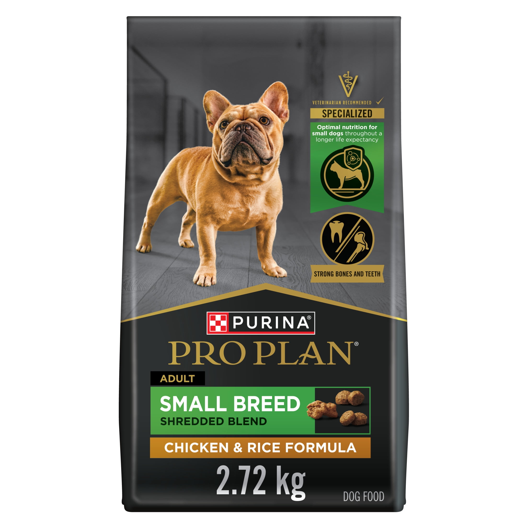 Purina Pro Plan Small Breed Shredded Blend Chicken & Rice Formula, Dry Dog Food 2.72 kg