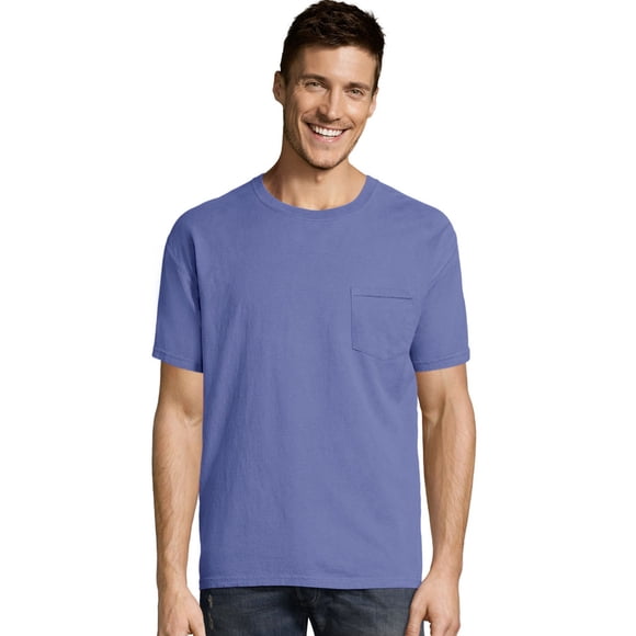 Hanes Mens ComfortWash Garment Dyed Short Sleeve Pocket Tee, 2XL