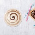thumbnail image 2 of Spirals Pattern Ceramic Plate Dinner Food Serving Plate Snacks Appetizer Dish, 2 of 8