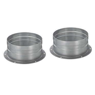 Unique Bargains 5 Inch Duct Connector Flange Metal Straight Pipe Exhaust Hose Flange 2 Pack