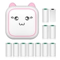 thumbnail image 1 of yeacher Pink C25 Mini Thermal Printer - 2 Inch Portable Device for Notes, Images, Lists & More, 200dpi, BT/USB, 800mAh Battery, Includes 1 Thermal & 10 Adhesive Paper Rolls, 1 of 7