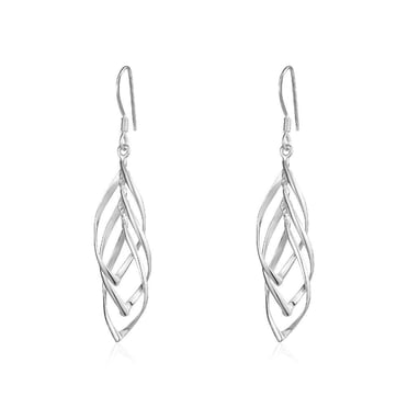 Luxury Designs Sterling Silver Multi Tier Drop Earring
