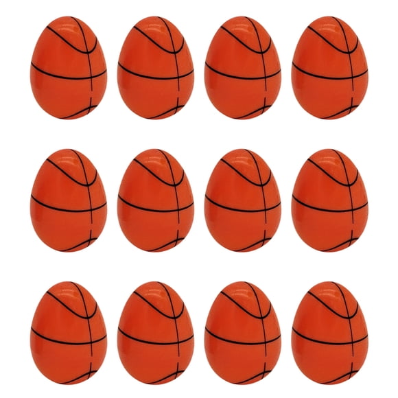 12pc Plastic Easter Eggs,Empty Plastic Easter Eggs 12 Pk Sports Balls,Egg Plastic Assorted Soccer Football Baseball Basketball Sports Easter Egg Hunt Kit for Candy Easter Stuffers,Sports Balls Toys