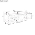 thumbnail image 2 of Banc de Rangement à 2 Niveaux, Banc à Chaussures avec Coussin d'Assise Rembourré, Banc d'Entrée avec 4 Portes de Grange, Tablette Ajustable, 16 Pouces P x 42.7 Pouces L x 17.4 Pouces H, pour Entrée, Salon, Chambre, Blanc, 2 of 9