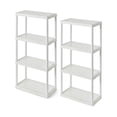 thumbnail image 1 of Gracious Living Unité de Rangement Légère à 4 Tablettes à Hauteur Fixe, Blanc (Lot de 2), 1 of 12