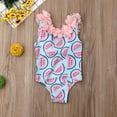 thumbnail image 3 of SUNSIOM Baby Girl Swimwear One-piece Floral Ruffle Neck Printed Swimsuit, 3 of 5