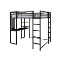 thumbnail image 1 of DHP Abode Full Size Metal Loft Bed, Black, 1 of 9