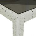 thumbnail image 4 of vidaXL Garden Table White 250x100x75 cm Poly Rattan and Tempered Glass, 4 of 4