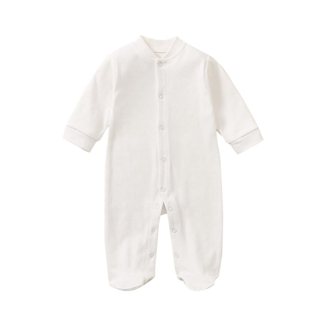 Yuyuzo Baby Pajamas Rompers Spring Fall Long Sleeve Footie Pjs Jumpsuit Onesie Infant Zipper Sleepwear