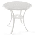 thumbnail image 1 of Gymax Table à Manger Rond de Patio 31,5 Pieds' pour 4 avec Trou pour Parasol 2 Pieds' Table d'Appoint d'Extérieur, 1 of 7