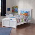 thumbnail image 1 of Madison Twin XL Wood Foundation Bed with Matching Footboard in White, 1 of 5