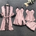 thumbnail image 1 of LSLJS Lingerie Femmes Robe en Soie et Dentelle Robe de Nuit Tenue de Sommeil Nuisette Ensemble de Pyjama, Peignoirs Cadeaux pour Femmes, 1 of 6