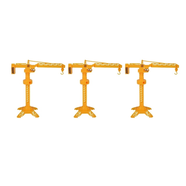 JUNWELL Jouet de Grue de Construction Fournitures de Fête Mini Véhicule Tour Pivotant en Plastique orange, Présentant une simulation Réaliste avec des Pièces Rotatives. l'Ensemble Comprend Trois Grues à Tour Identiques, Chacune Nécessitant un Assemblage. Parfait pour les Fêtes à Thème de Camions, les collections de Véhicules de Jeu, et comme Cadeau pour les Enfants pour Développer l'Intérêt et l'Intelligence.