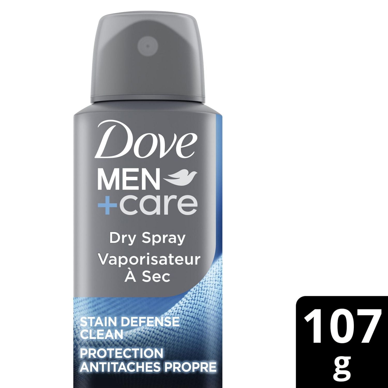 Dove Men+Care Désodorisant Antisudorifique en Vaporisateur à Sec Protection Antitaches Propre, 107 g